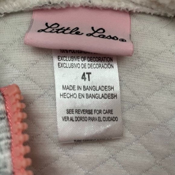 Little Lass - Cute Kitty Zip Up Sweater 4T - Picture 3 of 4